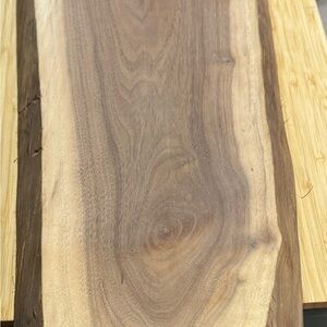 Handcrafted Live-Edge Serving Board in Brown Walnut